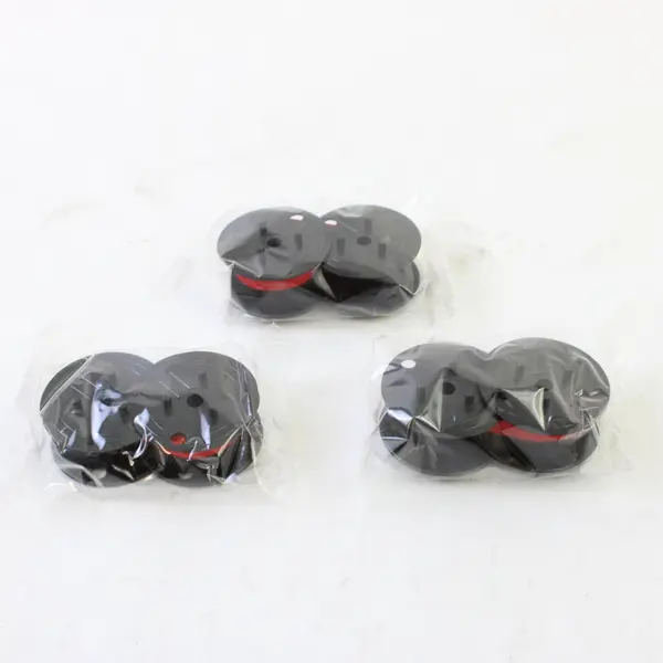 Universal Twin Spool Ribbon #11216 Porelon Black/Red 3-Count Open Box