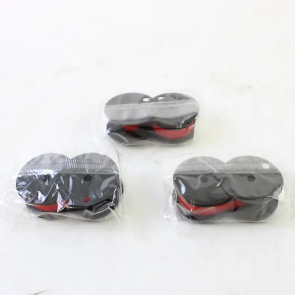 Universal Twin Spool Ribbon #11216 Porelon Black/Red 3-Count Open Box
