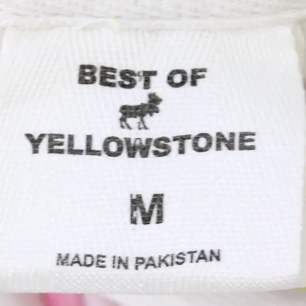 Best Of Yellowstone White W/ Neon Colors Tie Dye Hoodie Unisex Adult Size M