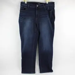 Time And Tru Dark Wash Straight-Leg Jeans Women's Size 16