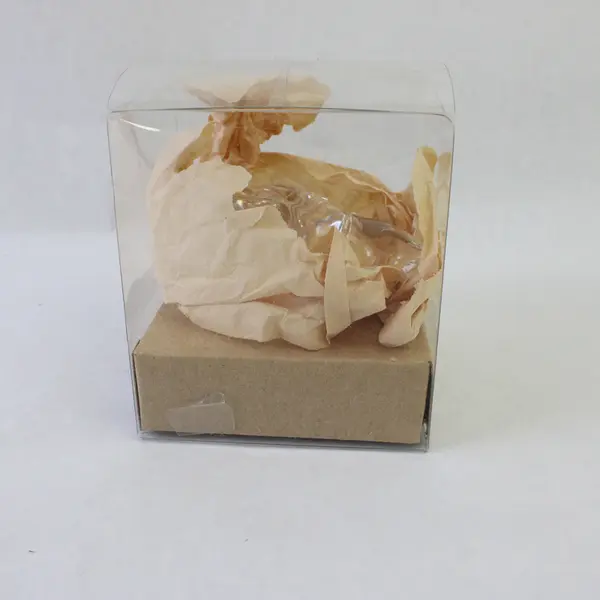 Hadeland Glasverk Norway Crystal Polar Bear Figurine Paperweight 5" Vintage