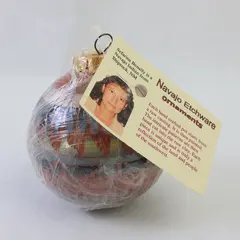 New Navajo Etchware Ornament Hand-Etched Native American Pottery Collectible