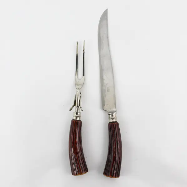 Vintage Latham & Owen 2 Piece Carving Set  Sheffield, England
