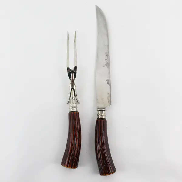 Vintage Latham & Owen 2 Piece Carving Set  Sheffield, England