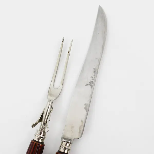 Vintage Latham & Owen 2 Piece Carving Set  Sheffield, England