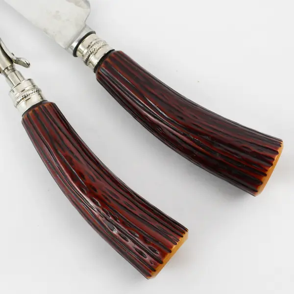 Vintage Latham & Owen 2 Piece Carving Set  Sheffield, England