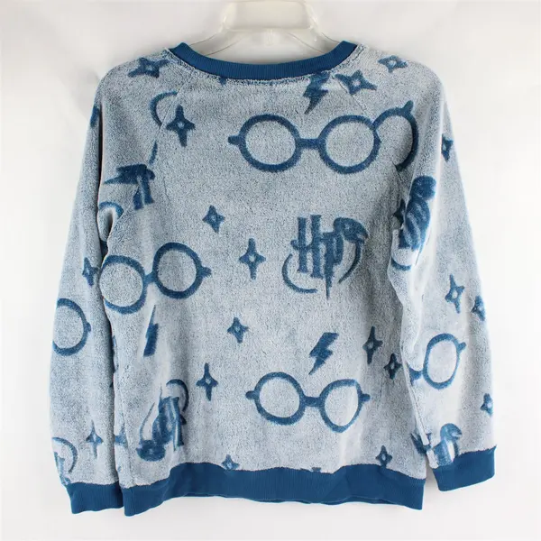 Wizarding World Harry Potter Fuzzy Blue Pullover Women's Small