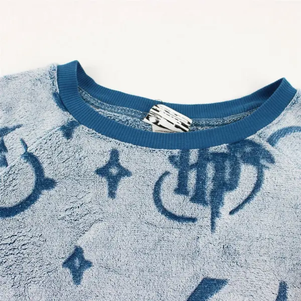 Wizarding World Harry Potter Fuzzy Blue Pullover Women's Small
