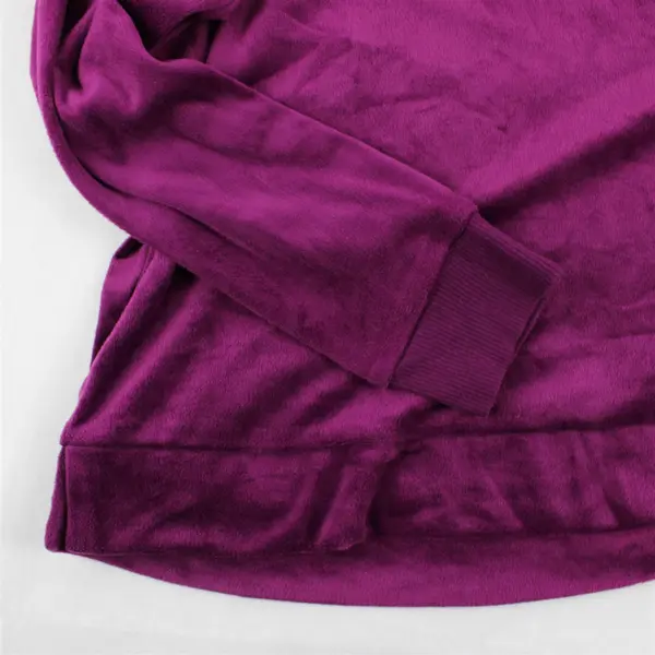 Nautica Plum Purple Fuzzy Long-Sleeved Pajama Top Women's Medium