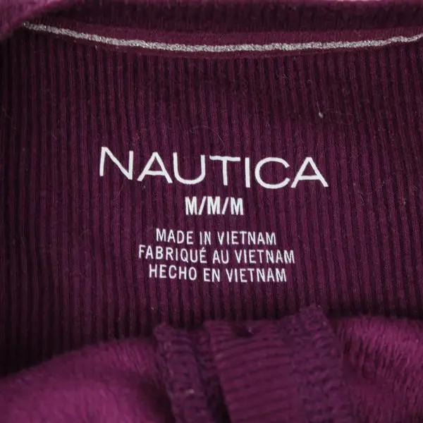 Nautica Plum Purple Fuzzy Long-Sleeved Pajama Top Women's Medium