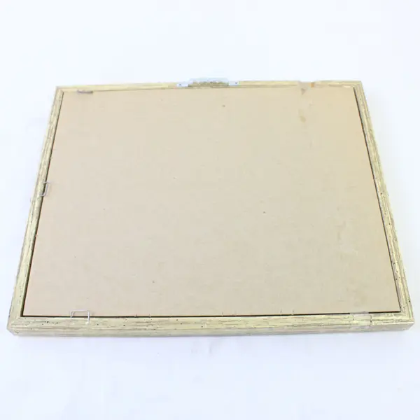 Gold-Tone Framed Autumn Pathway Print 9x11 Wall Art Used