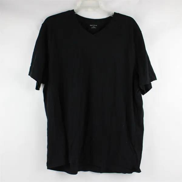 Old Navy Solid Black V-Neck T-Shirt Men's XL