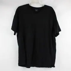 Old Navy Solid Black V-Neck T-Shirt Men's XL