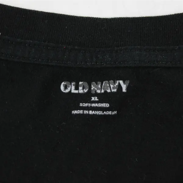 Old Navy Solid Black V-Neck T-Shirt Men's XL