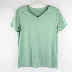 Tee-One Mint Green V-Neck Short-Sleeved Athletic T-Shirt Women's Medium