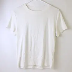 No Boundaries White Ribbed Short-Sleeved T-Shirt Women's Large 12-14