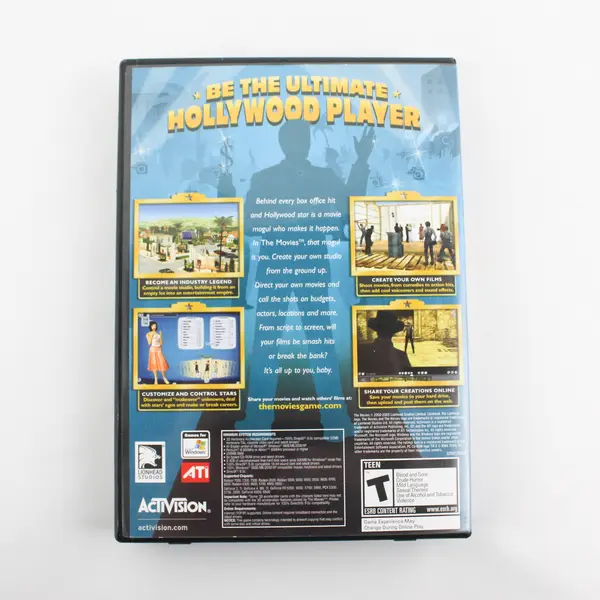 Activision The Movies 2005 PC CD-Rom Multi-disc Software Missing Disc 1