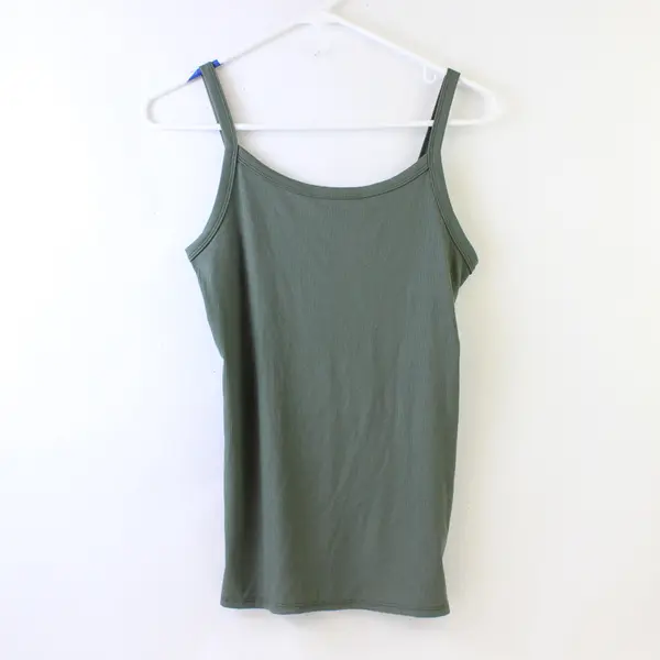 NWT No Boundaries Army Green Ribbed Camisole Tank Women's Medium 8-10