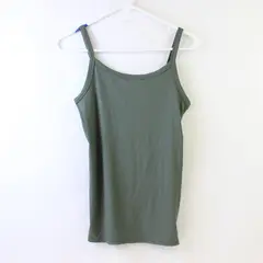 NWT No Boundaries Army Green Ribbed Camisole Tank Women's Medium 8-10