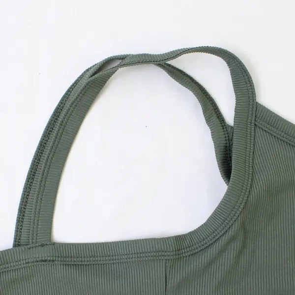 NWT No Boundaries Army Green Ribbed Camisole Tank Women's Medium 8-10