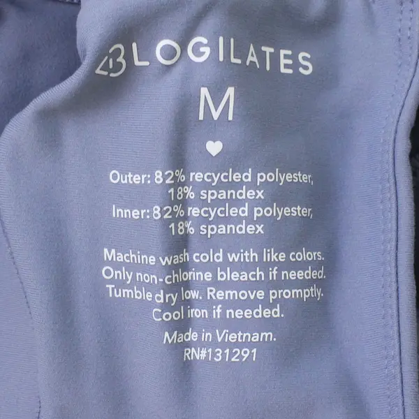 Blogilates Slate Blue Racerback Sports Bra Women's Medium