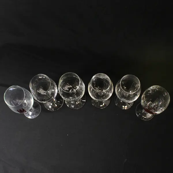 Lot of 6 Mismatched Wine Tasting Glasses From Yamhill County, Oregon