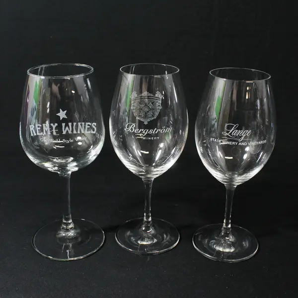 Lot of 6 Mismatched Wine Tasting Glasses From Yamhill County, Oregon