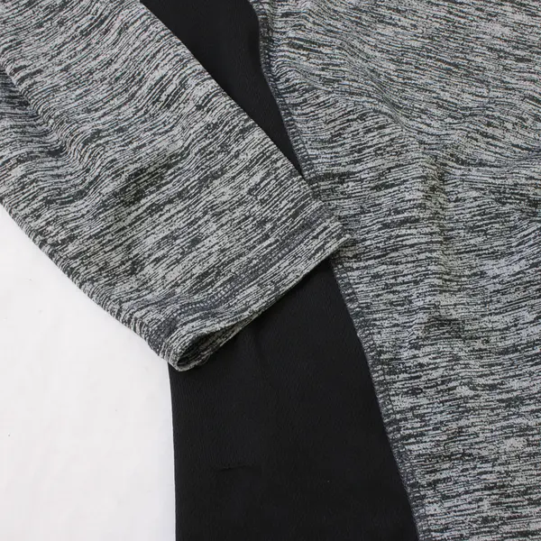 RBX Gray and Black Long-Sleeved Activewear Top Women's Large