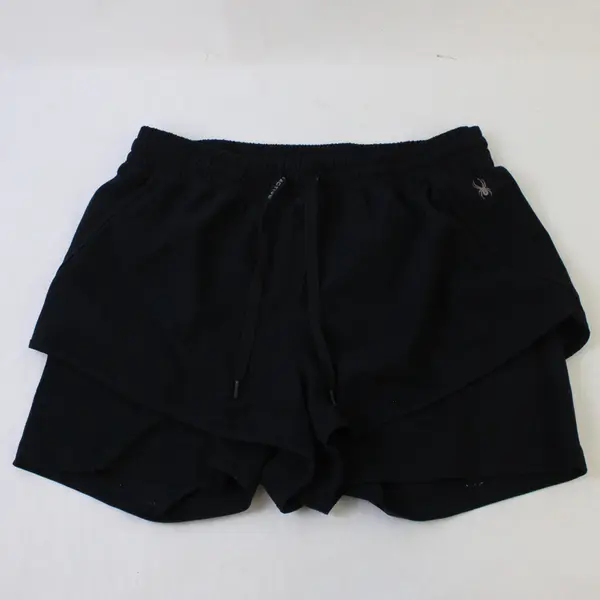 Spyder Active Solid Black Running Shorts Women's Medium