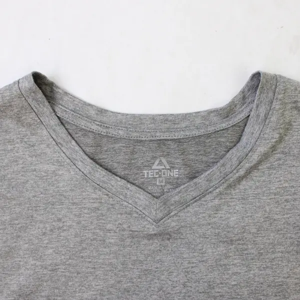 Tee-One Gray V-Neck Short-Sleeved T-Shirt Women's Medium