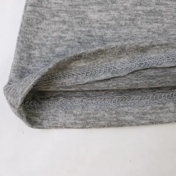 Tee-One Gray V-Neck Short-Sleeved T-Shirt Women's Medium