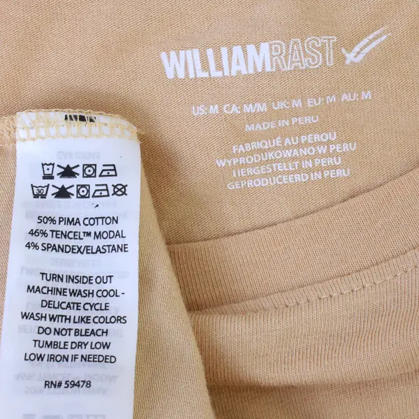 William Rast Pale Orange Peach Short-Sleeved T-Shirt Women's Size Medium