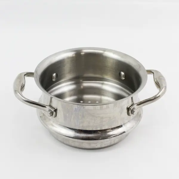 Stainless Steel Double Handle Steamer Insert For Sauce Pan 6" Base