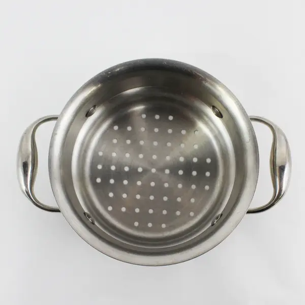 Stainless Steel Double Handle Steamer Insert For Sauce Pan 6" Base