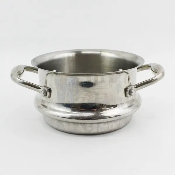 Stainless Steel Double Handle Steamer Insert For Sauce Pan 6" Base