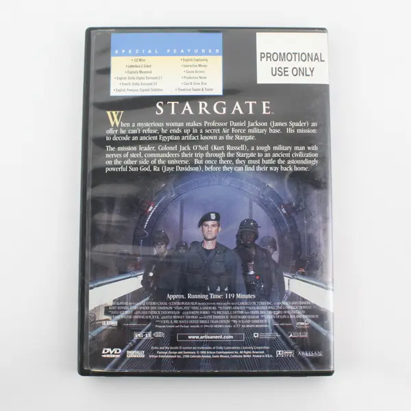 Stargate DVD Kurt Russell James Spader  1998 Promotional Copy Disc with Case