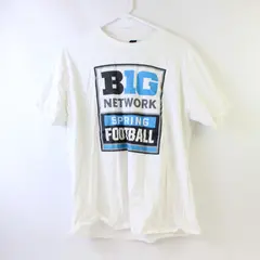 Gildan Big Ten Network Spring Football White Graphic T-Shirt Adult Large