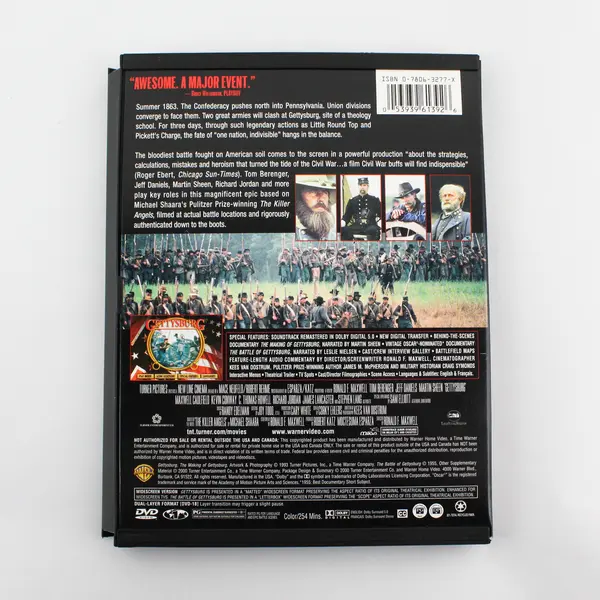 Gettysburg DVD 2000 Tom Berenger Jeff Daniels Martin Sheen History Film Movie