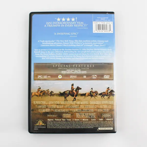 Dances With Wolves DVD Kevin Costner MGM 2004 Good Condition Untested