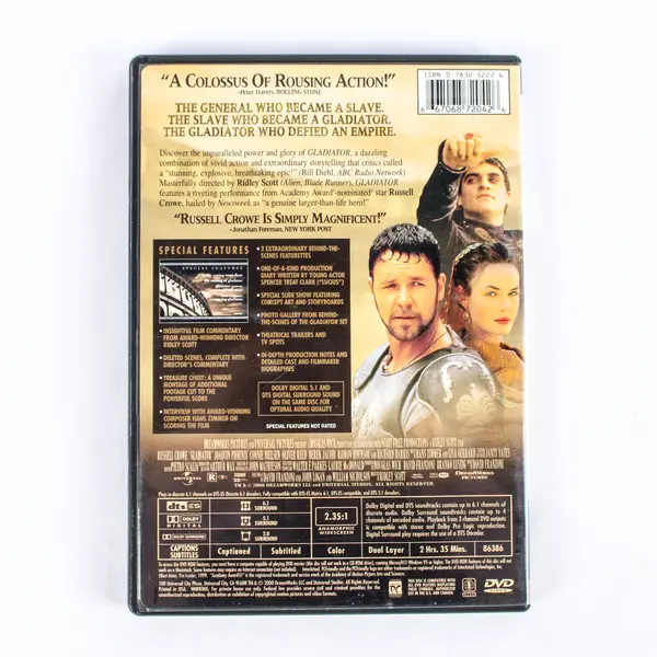 Gladiator DVD Movie Russell Crowe Action Drama Film
