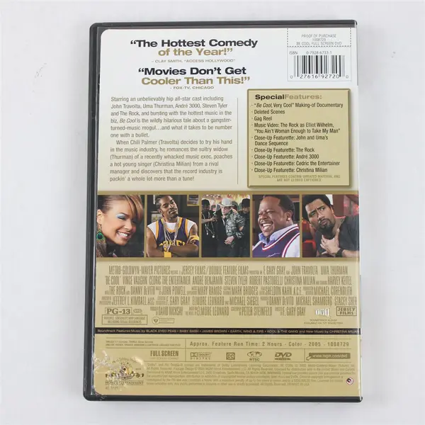 Be Cool DVD John Travolta, Uma Thurman Full Screen Disc and Case 2005