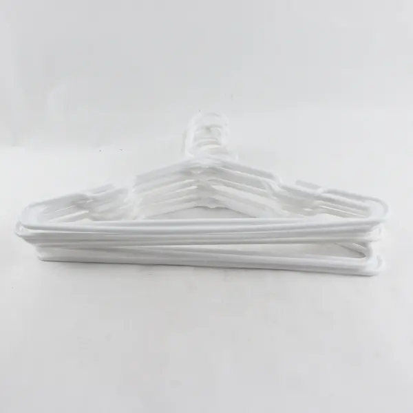 Lot of 10 Opaque White Clothes Hangers Pants & Shirts