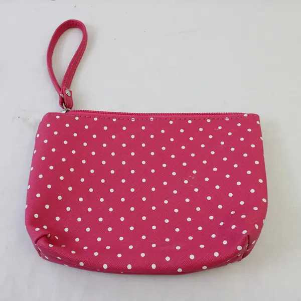 Pixie Crush Pink & White Polka Dot Small Wristlet Purse