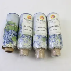 Vtg Lot of 4 Norwall Blue Hydrangea Wallpaper Border 5 Yards Each & 5.5" Width