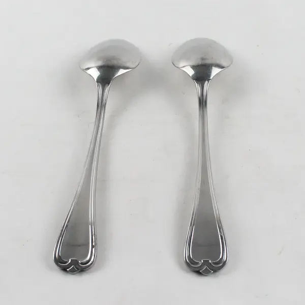 Lot of 2 Cambridge Silver Chatham Soup Spoons Stainless Steel Satin Handle