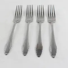 Lot of 4 Diamond Silver Co DSC2 Silverware Stainless Steel Forks