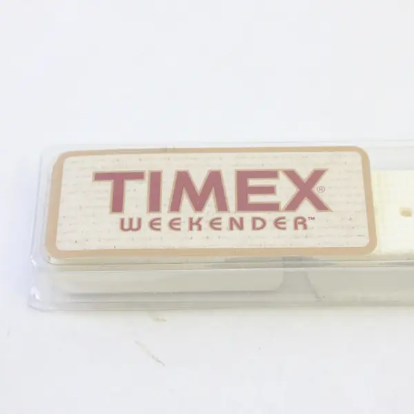 NEW In Box Timex Weekender White Nylon Watch Strap 20mm 