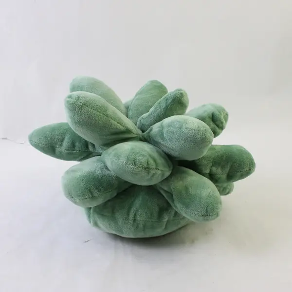 Lot of 2 Plush Succulents - Green Throw Pillows Novelty Plush Cushions 19" & 11"