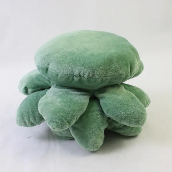 Lot of 2 Plush Succulents - Green Throw Pillows Novelty Plush Cushions 19" & 11"