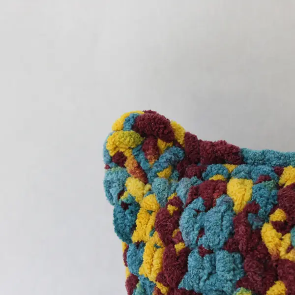 Crocheted Chicken Rooster Plush Handmade Toy Multicolor Stuffed Animal 6"